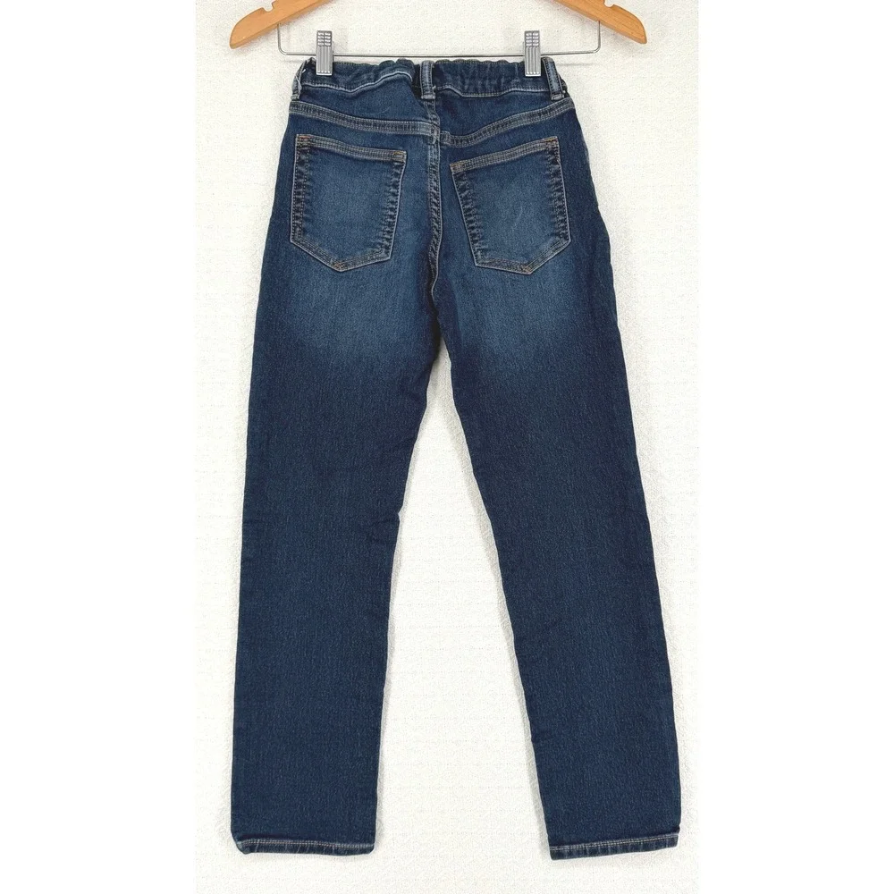 Gap Kids Boys Regular Stretch Slim Jeans Dark Wash Blue Size 10 Adjustable Waist
